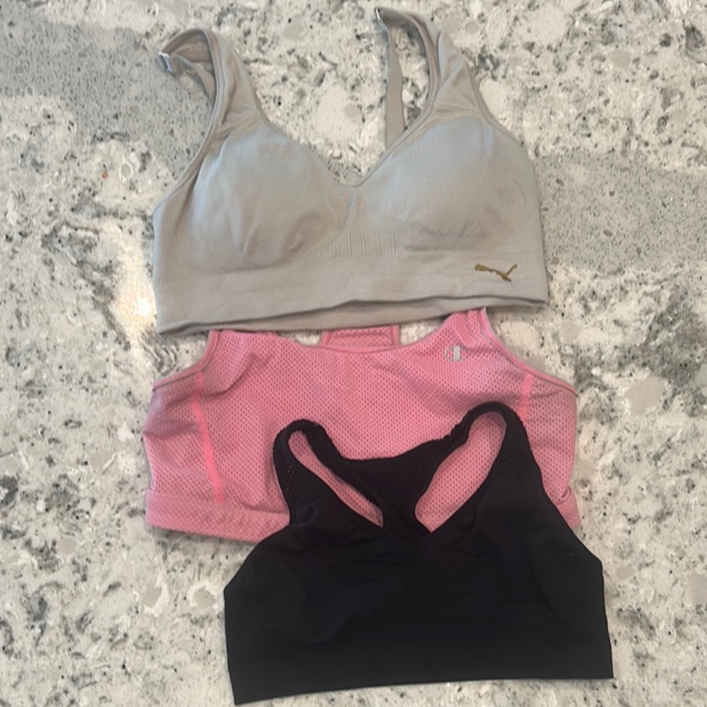 Puma, Champion, Wonder Nation Tri-Color Sports Bra Set